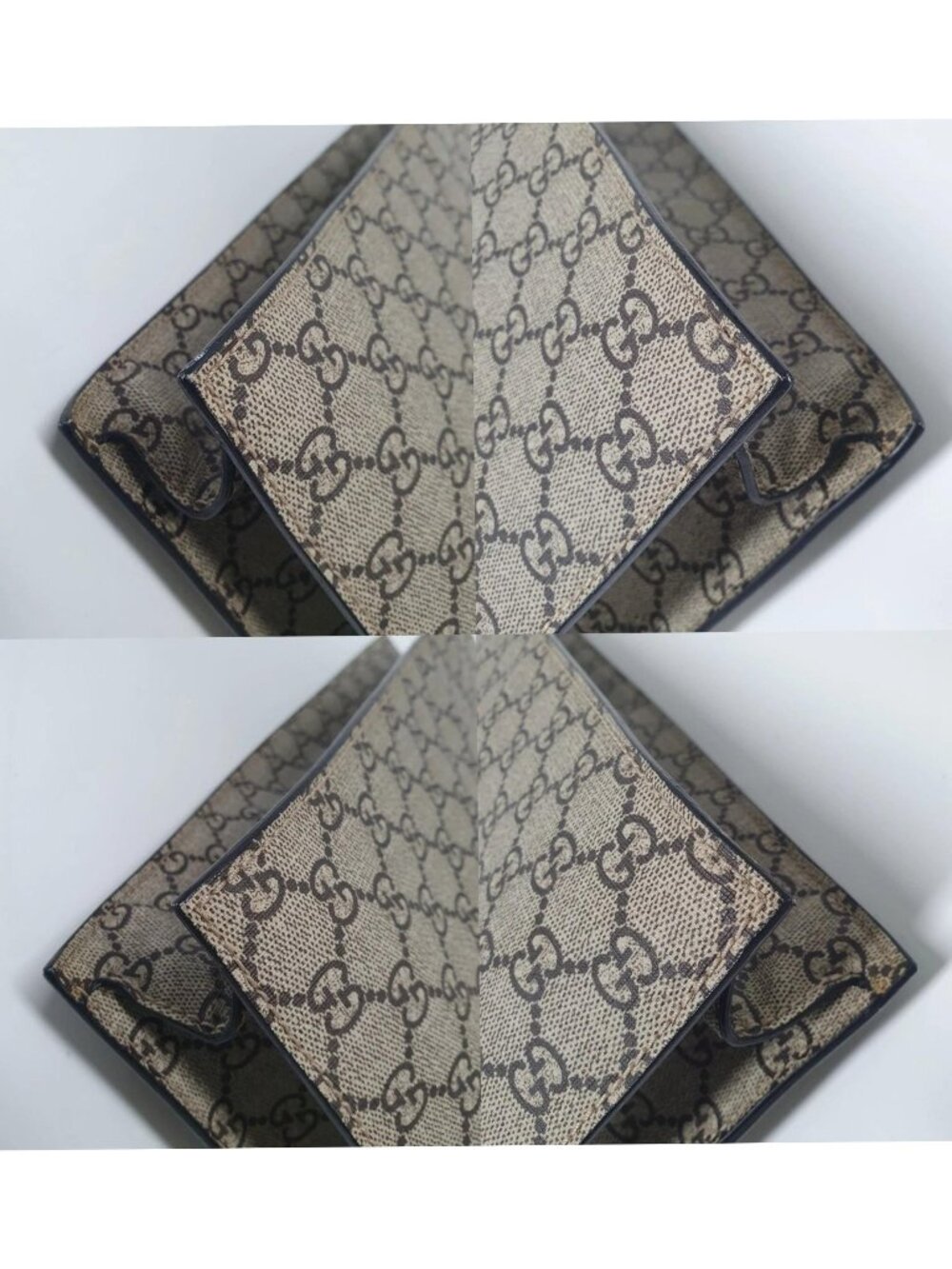 Authentic Gucci GG Supreme Bee Tote Bag Large Canvas Black Leather - Picture 5 of 12